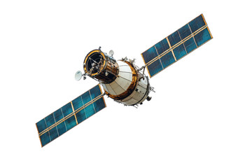 Wall Mural - a captivating satellite orbiting a planet, perfect for space-themed projects and educational materia