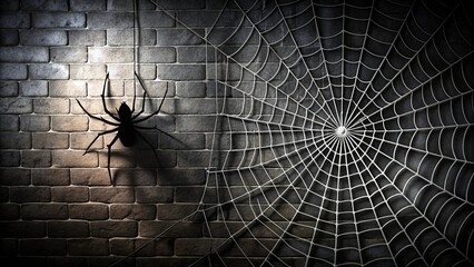 spider on black background