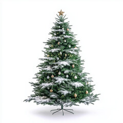 Wall Mural - beautiful christmas tree for new year isolated on a white background