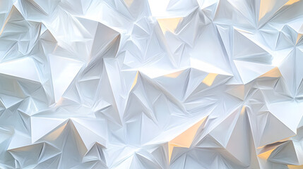 Canvas Print - The image is a white background with a lot of triangles. The triangles are all different sizes and angles, creating a sense of movement and energy. Scene is dynamic and exciting