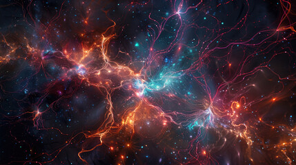 abstract visualization of cosmic energy fields