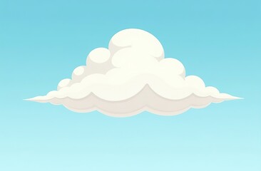 Wall Mural - single cloud cartoon clipart vector and illustration