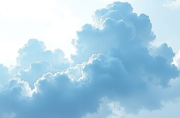 Wall Mural - rain clouds on white illustration