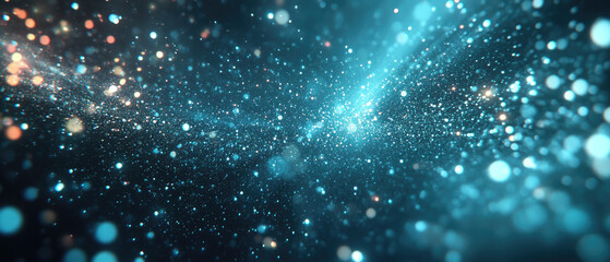 Wall Mural - vast cosmic starscape with shimmering particles