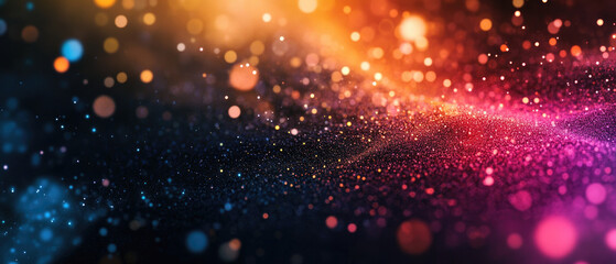 Wall Mural - dazzling particles float in a shimmering cosmic dance
