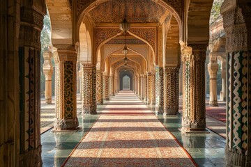 Beautiful mosque as a place of worship for Muslims created with Generative AI