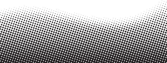Wall Mural - black halftone background transparent horizontal wave effect overlay dotted isolated fit for poster,