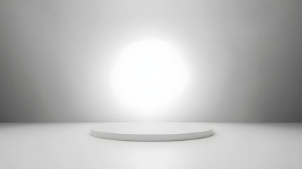 Wall Mural - abstract pastel gray color and gradient white light background in studio table backdrops display pro