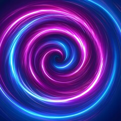 Sticker - Mesmerizing Neon Vortex Abstract Background with Glowing Pink and Blue Swirls