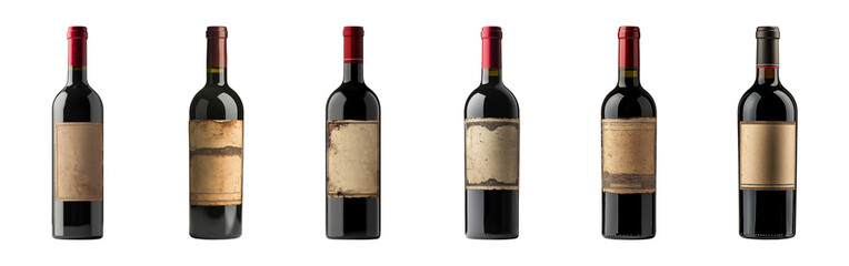 Isolated Bottles on Transparent Background