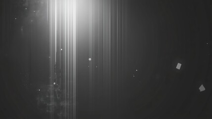 Poster - Grainy black and white background with vintage film texture, featuring dust, scratch effects, and subtle light leaks. The glowing elements add a retro, grunge feel, making it ideal for dark-themed des