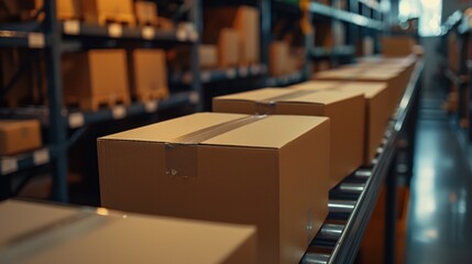 Teamwork in packaging products for distribution and shipping, focusing on logistics, retail containers, and supply chain diversity