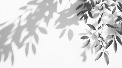 Shadow Overlay. Abstract Design with Natural Shadows on White Background