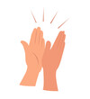 © EVGENIY - Human hands clapping. Gesture of admiration. Bravo. Congratulations concept