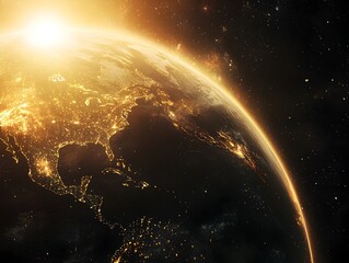 Wall Mural - dramatic cosmic doomsday as earth succumbs to supernova explosion in the universe