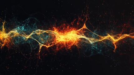 Wall Mural - abstract representation of energy with vibrant colors and flowing patterns.