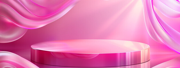 Pink background vector presentation design with soft lighting and gradient