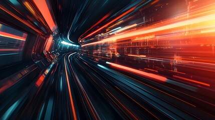 Automation concept with abstract high speed technology 