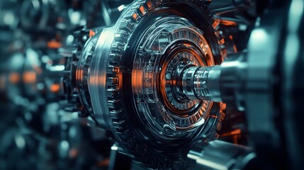 Automation concept with abstract high speed technology 