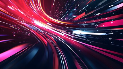 Automation concept with abstract high speed technology 