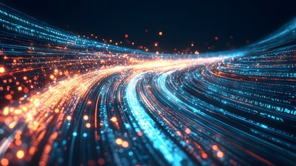 Automation concept with abstract high speed technology 
