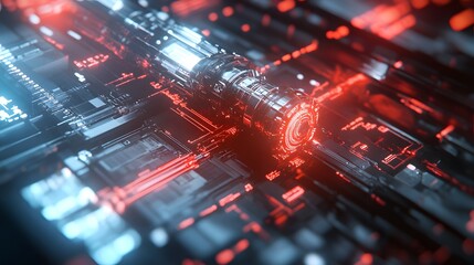 Automation concept with abstract high speed technology 