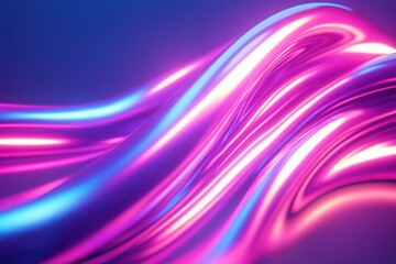 Glowing Curved Wave Energetic Neon Shapes, vibrant undulating forms radiating dynamic energy and colorful illumination, creating an immersive visual experience.