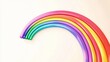 © Puttipong - Colorful Rainbow Created with Curved Straws