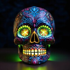 Wall Mural - Sugar Skull with Illuminations