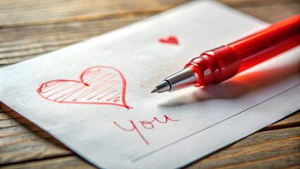 Red pen writing 