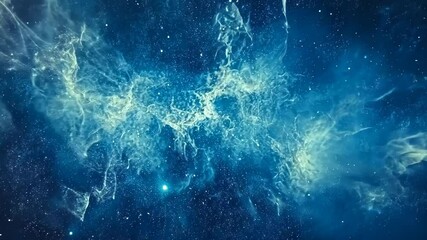 Wall Mural - a vast, swirling nebula fills the night sky, its wispy clouds of gas and dust illuminated by distant