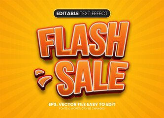 Wall Mural - flash sale promotion 3d editable text effect