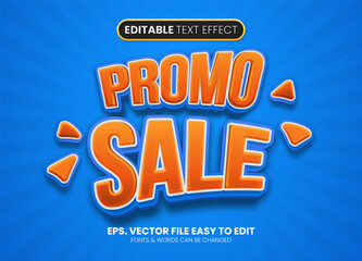 Wall Mural - promo sale promotion 3d editable text effect