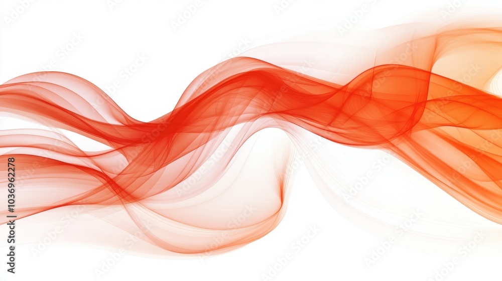 Flowing Red Abstract Wave Design for Backgrounds