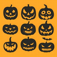 Poster - Spooky Halloween Jack-O-Lantern Collection