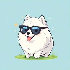 Canvas Print - Cute Dog Wearing Sunglasses