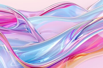 Wall Mural - Abstract background design, colorful glass shapes flowing 3d effect, perfect for presentation