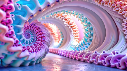 Aufkleber - Purple blue shiny background, fractal style glossy neon colors wallpaper