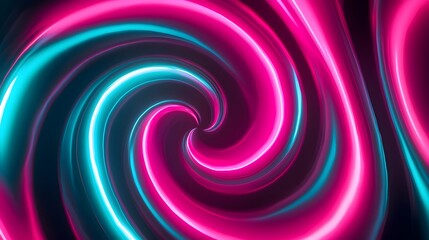 Wall Mural - Mesmerizing Neon Swirl Pattern for Dynamic Product Display