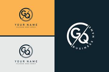 Wall Mural - Initial GQ Vector Logo - Elegant Monogram Template for letter G and Q for your Business