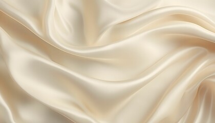 Wall Mural - Elegant Creamy White Satin Fabric Texture