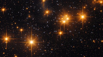 Wall Mural - Glowing stars in space