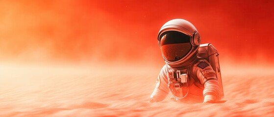 Poster - Astronaut on Mars Surface.