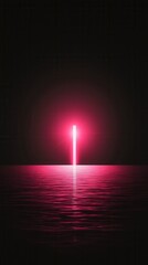 Poster - Pink Neon Light on Water.