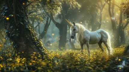 Canvas Print - Enchanted Forest Unicorn