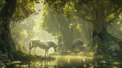 Canvas Print - Enchanted Forest Unicorn