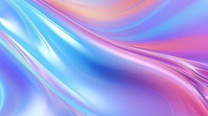 Wall Mural - Abstract 3d background in the form of waves with gradient pink, purple, blue color , flowing liquid, silk, textile shiny,,wallpaper, template, for article design, wall, presentation, social media, pro