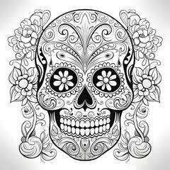 Wall Mural - Sugar Skull Illustration