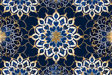 Seamless pattern in authentic arabian style