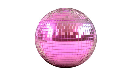 Wall Mural - pink disco ball transparent background